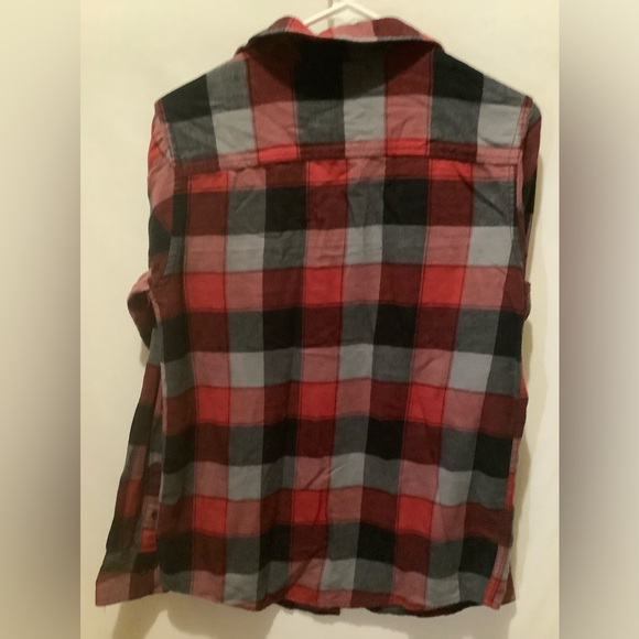Tony Hawk Boy's Flannel Button Long Sleeve Shirt Size Red Black Grey XL - Picture 6 of 6